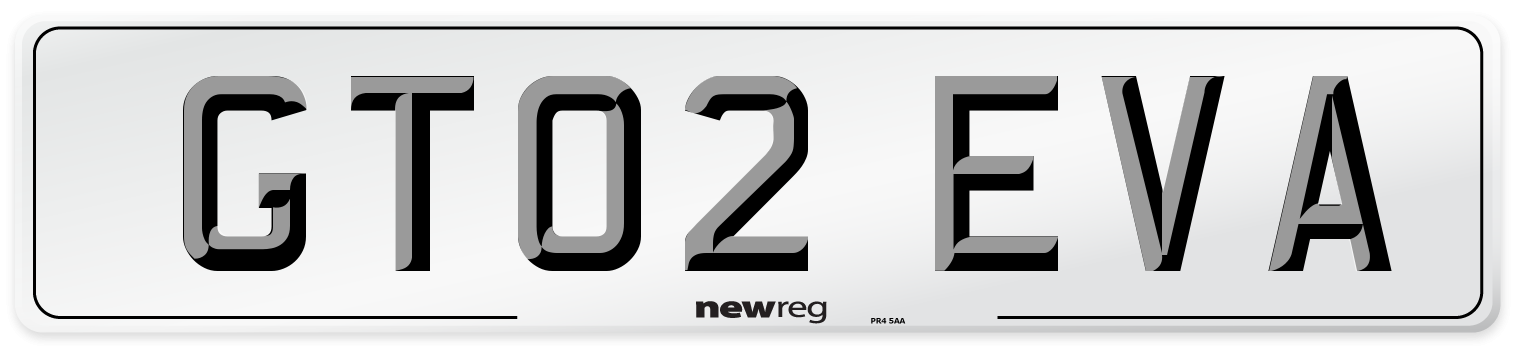 GT02 EVA Number Plate from New Reg